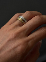 Кольцо ДОРОЖКА С РОМБИКАМИ silver