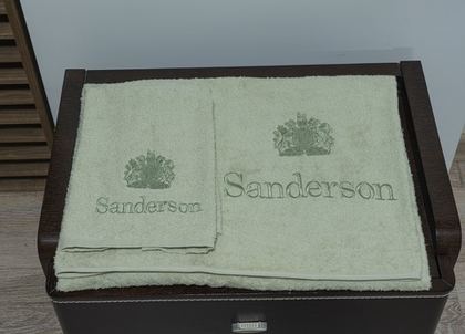Набор полотенец 3шт Palombella Sanderson Logo Ricamato Эмблема вышита 875 оlive-оlive зеленый-зеленый