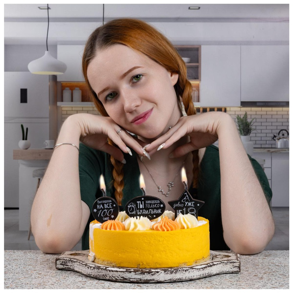 Свечи на пиках Приколы 3шт