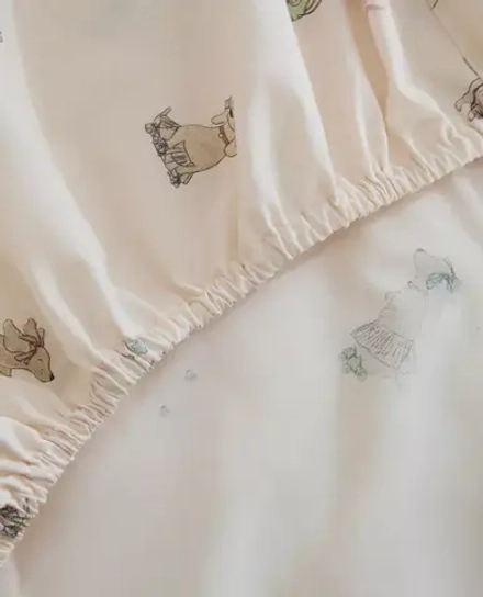 ZARA HOME ДЕТСКАЯ ПРОСТЫНЯ НА РЕЗИНКЕ С ПРИНТОМ, РАЗНОЦВЕТНЫЙ
