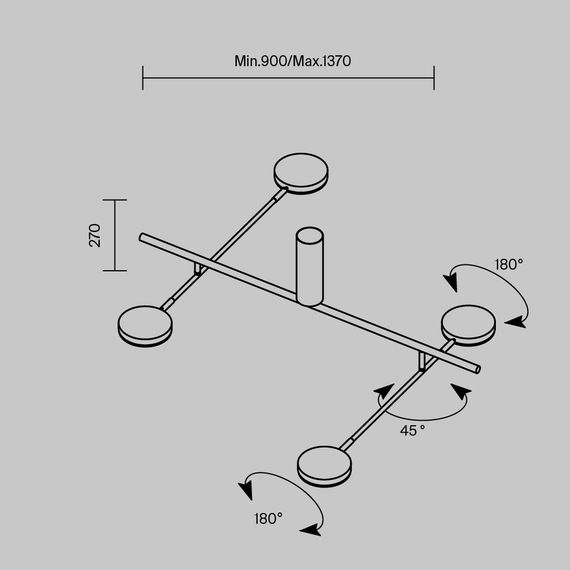 Потолочный светильник Maytoni Fad MOD070CL-L30B3K