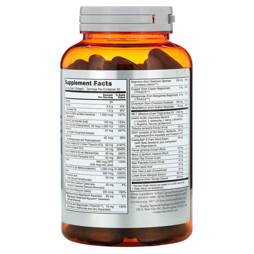 NOW Foods, Sports, Men's Active Sports Multi, комплекс витаминов для мужчин, 180 капсул