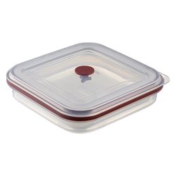 Контейнер для переноски и хранения силиконовый квадратный складной Silikobox, 1,2 л, темно-сливовый