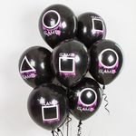 Шар (12''/30 см) Кальмаргейм, Игра в креветку, Черный, пастель, 2 ст 25 шт.