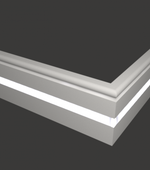 Плинтус МДФ EVROWOOD, PN 030 LED, Белый
