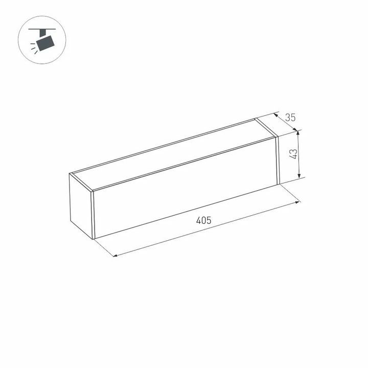 Трековый светодиодный светильник Arlight Mag-Flat-45-L405-12W Warm3000 046580