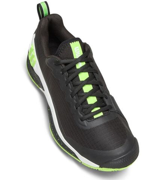 Мужские кроссовки теннисные Wilson Rush Pro 4.5 Clay TP - black/green/white