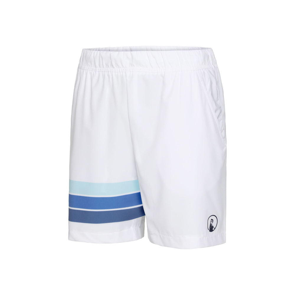 Мужские теннисные шорты Quiet Please Ocean Block Stripe Smash Shorts Men - White, Blue