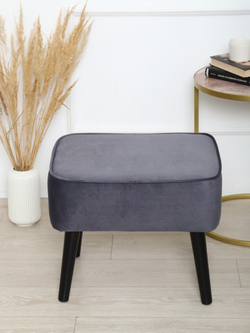 Пуф "Donatello"антивандальный велюр Grafit/венге