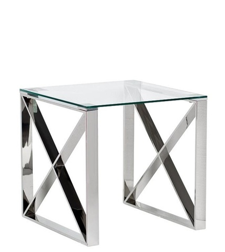 47ED-ET008	Стол журнальный прозр.стекло/хром 55*55*55см