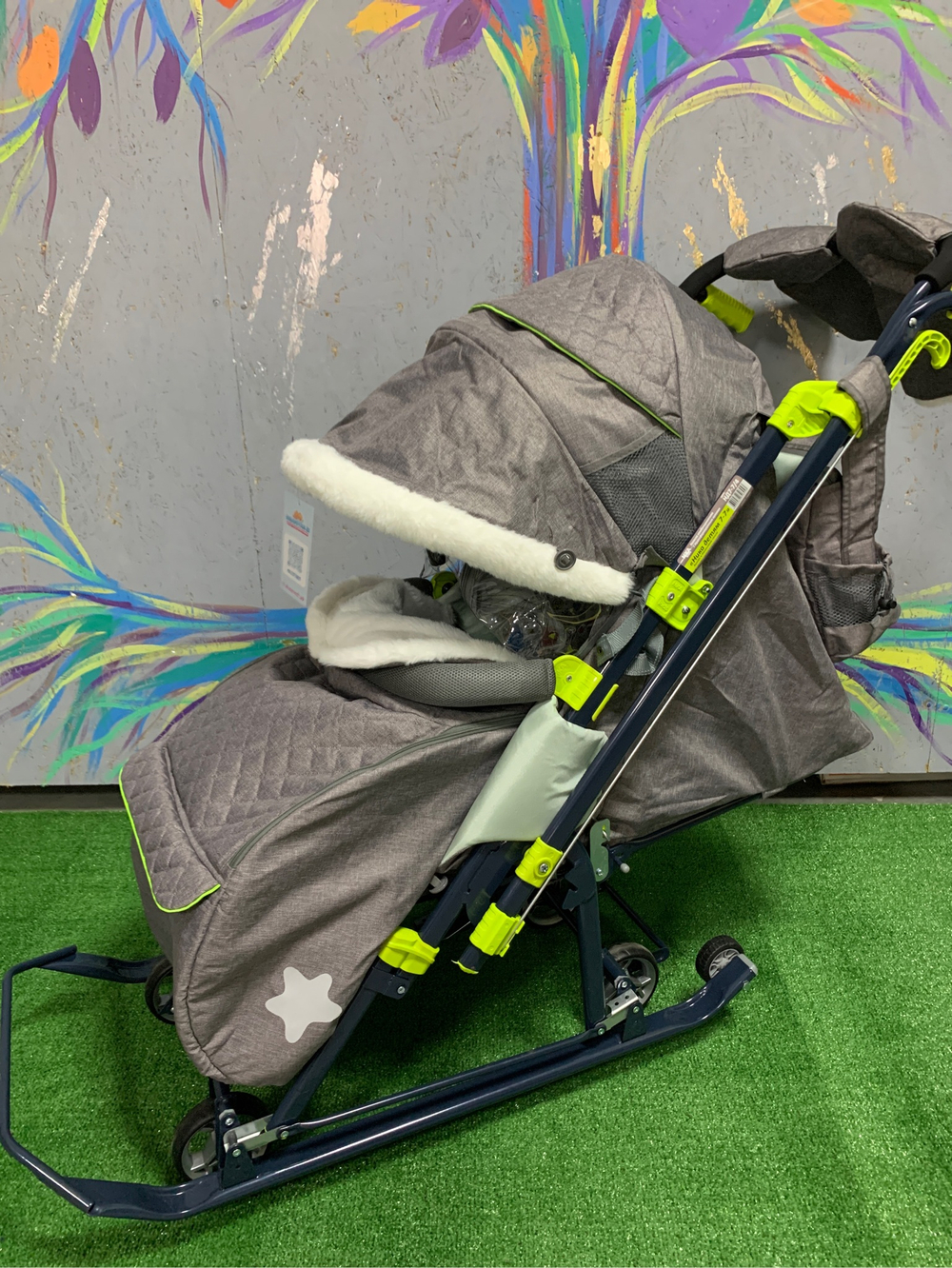 Коляска комбинированная «Ника Детям 7-7» джинс серо-коричневый (арт. НД7-7/4)