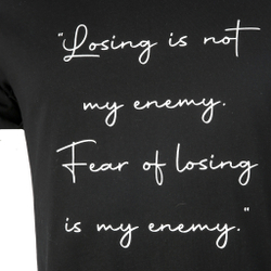 Мужское теннисное поло Tennis-Point No Fear T-Shirt Men - Black, White