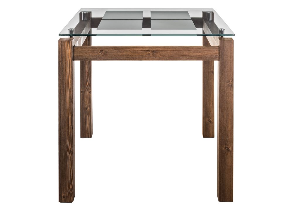Стеклянный стол Бран 104х74х76 кантри орех