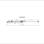 Душевая дверь Комо-Н (Como-N) VDS-4CN120CL, 1200, хром, стекло прозрачное