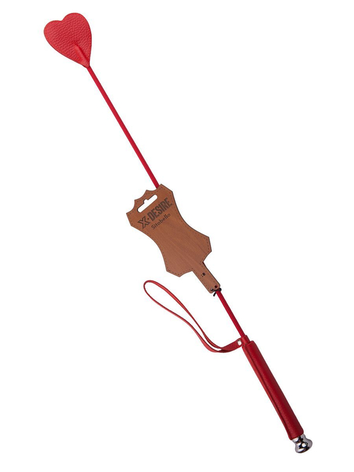 Красный стек с наконечником-сердечком - 60 см.