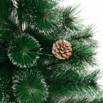 Ёлка «Снегурочка» 90 см, леска с шишками и серебряным инеем (45 веток)