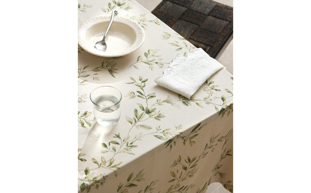 Zara Home скатерть из хлопка, цветочный мотив, 160 120 см · 4253/021