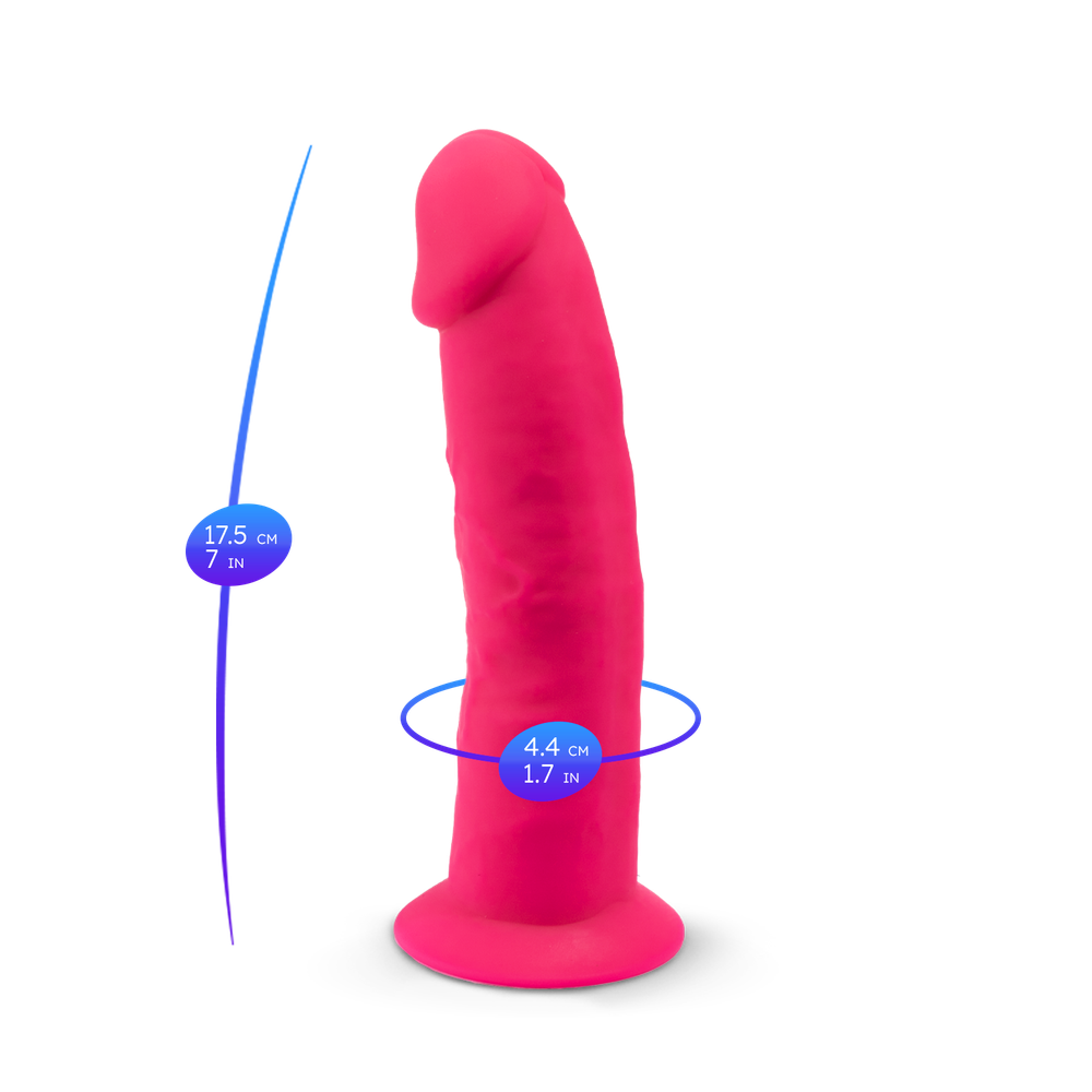 Фаллоимиатор термоактивный из Silexpan 7.5" розовый 220611AL