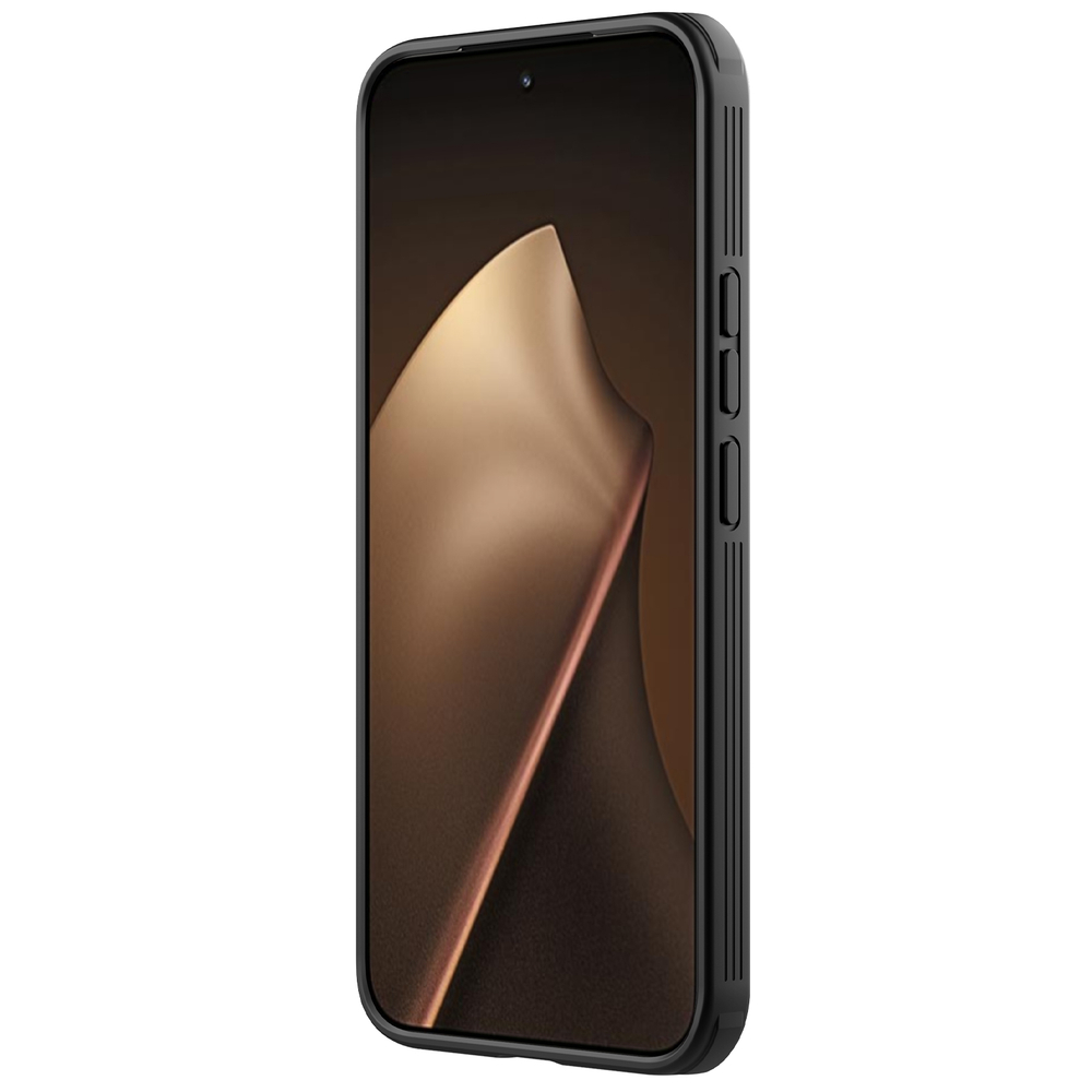 Чехол тонированный с защитной шторкой для камеры на Xiaomi 15T Pro, серия CamShield Pro Case (Transparent black) от Nillkin