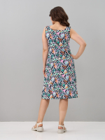 Платье П-012/треугольники-сиреневые