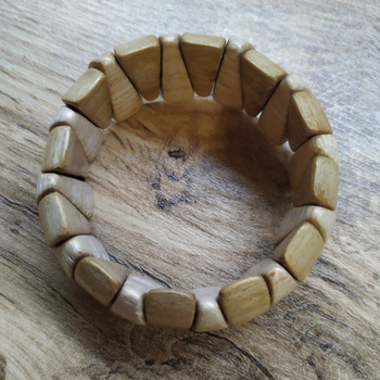 Браслет Заборчик, дерево, цвет коричневый, светло-кор., ширина 27 мм