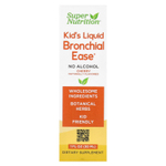 Super Nutrition, Bronchial Ease, детская жидкая добавка для здоровья бронхов, с корнем любистка, свежими листьями йерба санта, корнем солодки и листьями коровяка, без спирта, вишня, 30 мл (1 жидк. унция)