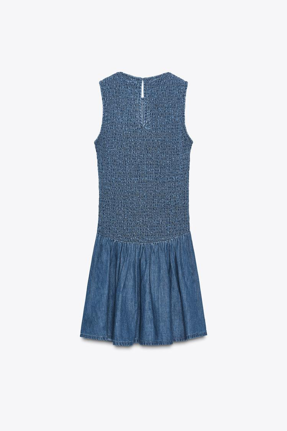 ZARA КОРОТКОЕ ПЛАТЬЕ В РУБЧИК, СИНИЙ