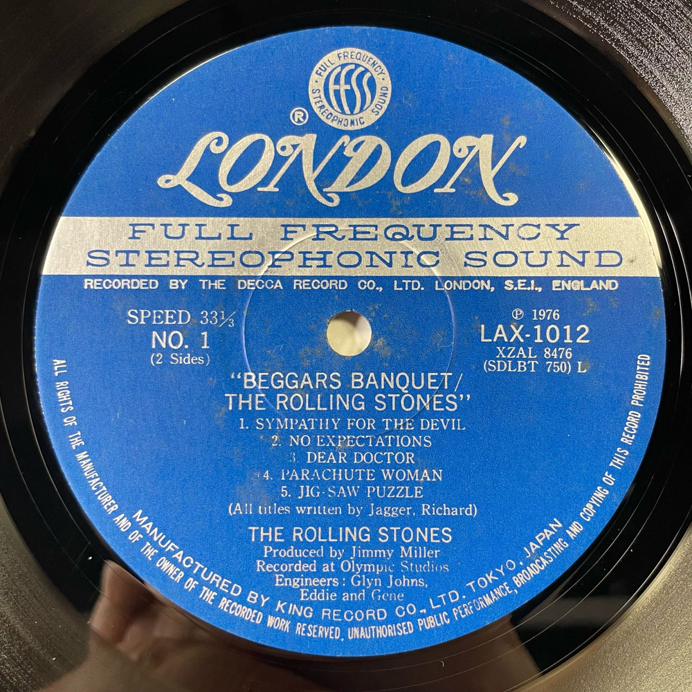 Винтажная виниловая пластинка LP Rolling Stones Beggars Banquet (Япония 1978) (Без Оби) Sympathy For The Devil