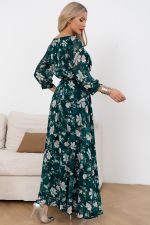 Платье Марго (малахит/принт) Р11-1245/6 Nikol