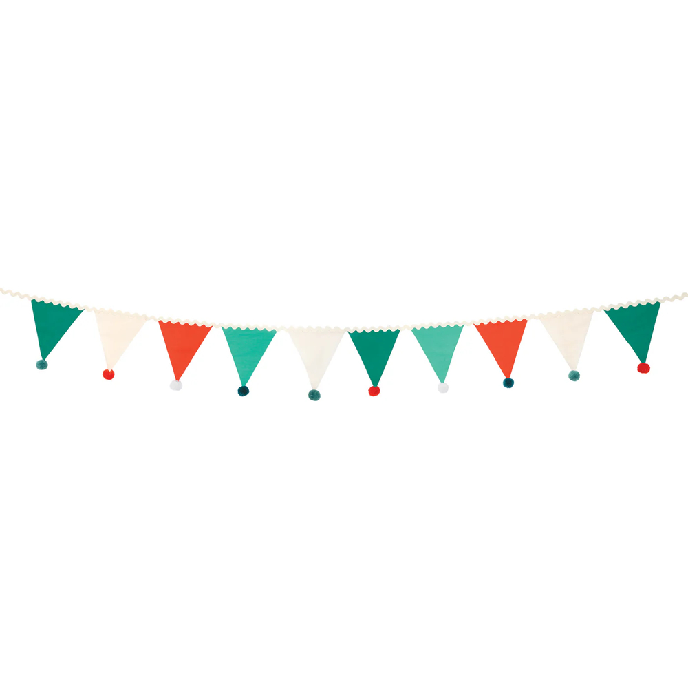 Гирлянда новогодняя текстильная с помпонами 1,8 м