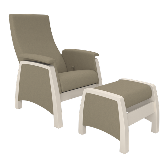 Кресло-глайдер 101 с пуфом