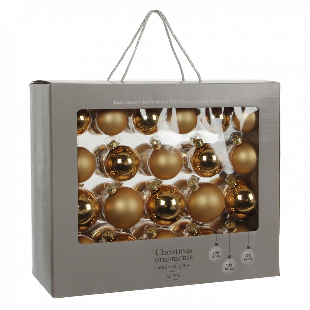 Набор шаров 42шт House of Seasons золотой 83177