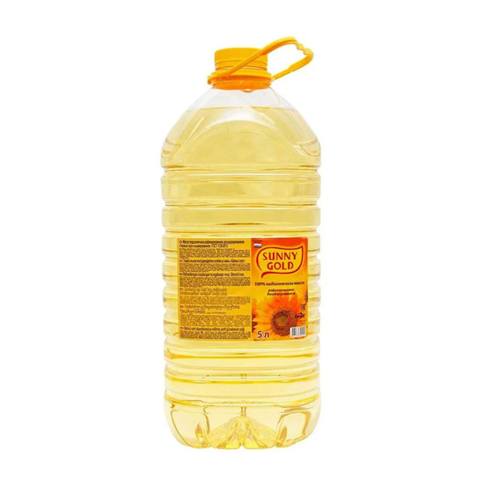 Масло Подсолнечное Sunny Gold Рафинированное 5л