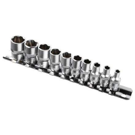 Набор торцевых головок Супер лок (10шт)1/4 4-5-6-7-8-9-10-11