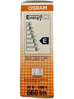 Osram Лампочка E14 свечка FR classic 60w 230v 660lm (5 штуки в упаковке)