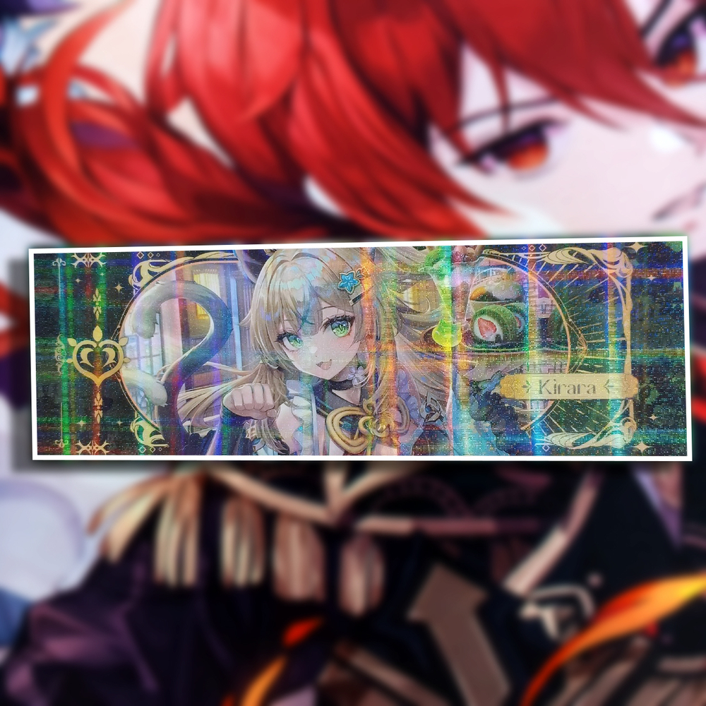 Закладка голографическая "Genshin Impact / Геншин"