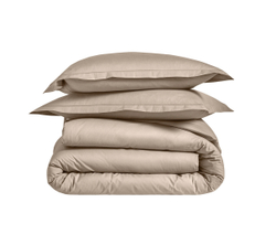 Постельное белье 2 спальное евро Blanc des Vosges Plain Chanvre Франция бежевое