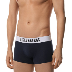 Мужские трусы хипсы синие набор 2 в 1 Bikkembergs ELEGANCE BKK1UTR10BI/2