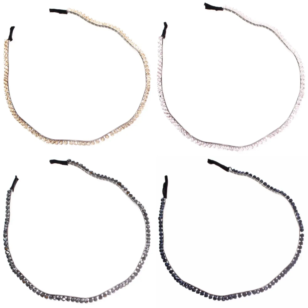 Ободок для волос «КОЛЛИНА», волна, микс 4 цвета, 0,3см (блистер Кокетка в минивложении)