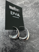 Серьги Dansk Copenhagen, Passion Waterproof, полукольца, DNSK26.1-3W2601020 (серебристый)