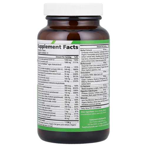 Pure Essence, LifeEssence ™, 120 таблеток