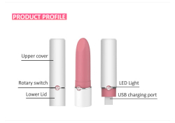 Роскошный вибратор помада Magic Lotos (зарядка USB без шнура)