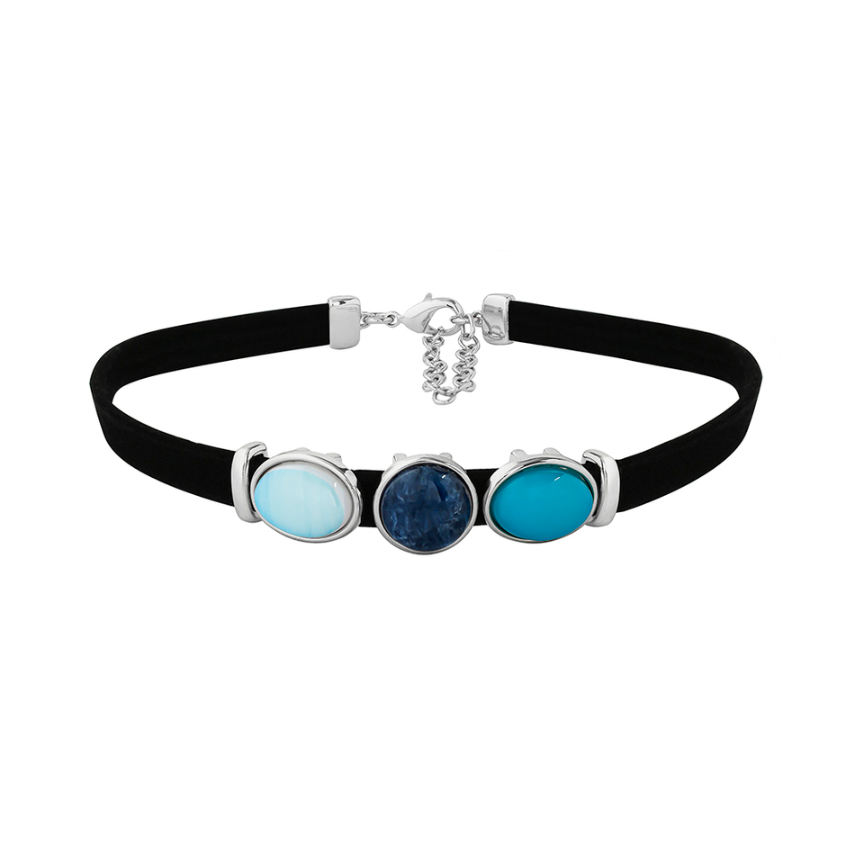 Чокер Possebon Madre Azul/Pearl Sodalite/Opaline B0207.20.22.25 BL/BW/S