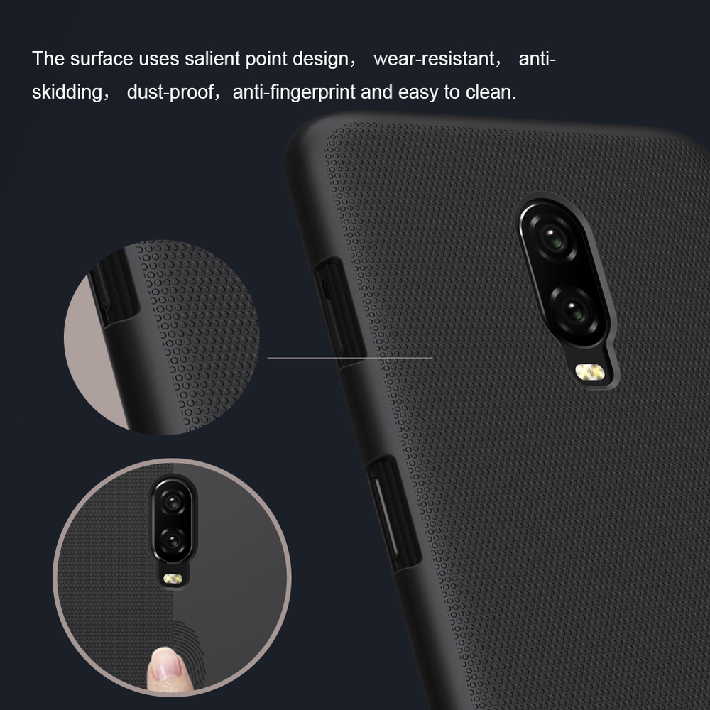 Тонкий жесткий чехол от Nillkin для смартфона OnePlus 6T (A6010), серия Super Frosted Shield