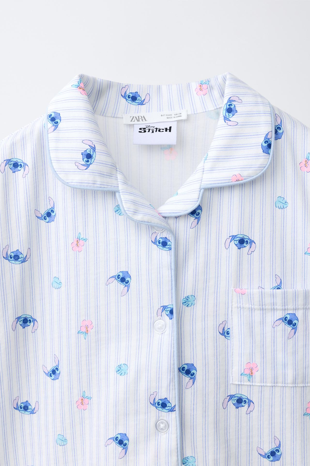 ZARA ПИЖАМА С ПРИНТОМ LILO & STITCH © DISNEY, ЭКРЮ