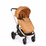 коляска модульная Luxmom 780 2 в 1 коричневого цвета