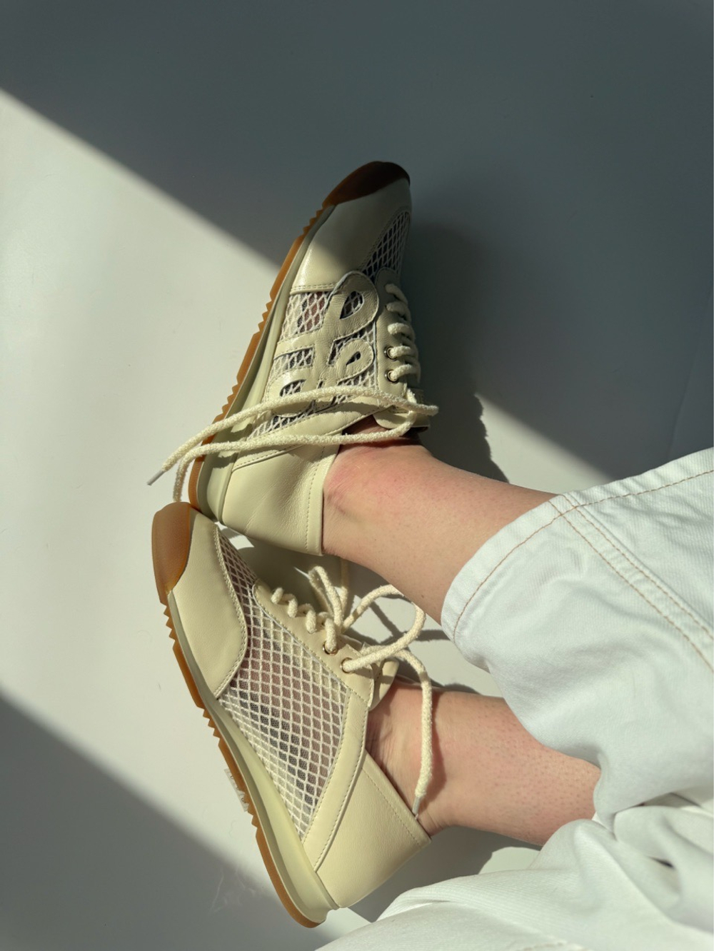 Кеды из натуральной кожи c вставками из сетки KULT