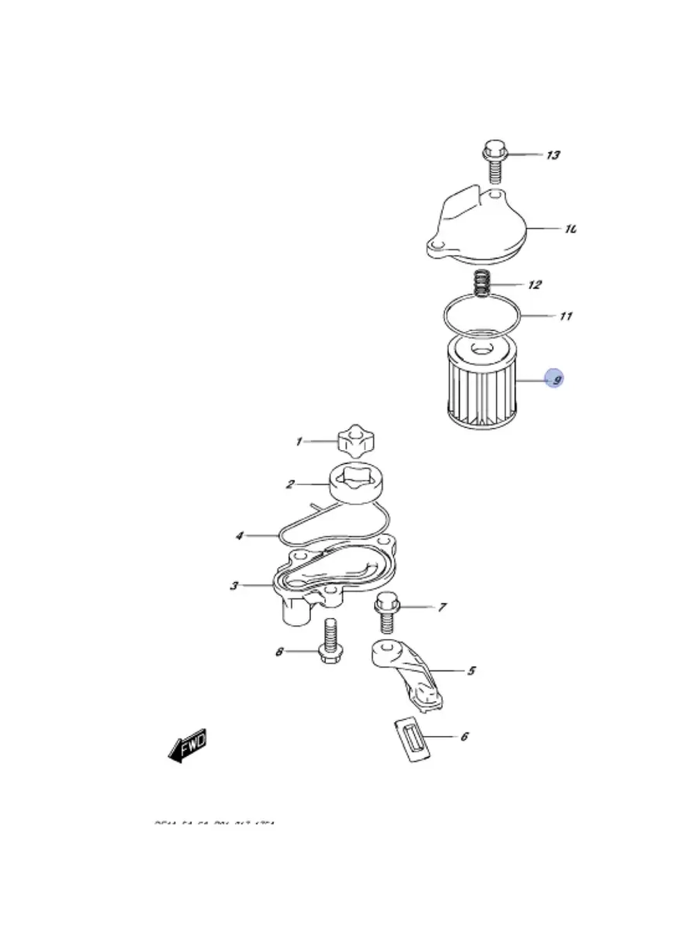 Фильтр масляныйmдля лодочных моторов Suzuki