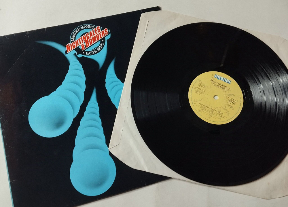Винтажная виниловая пластинка LP Manfred Mann Earth Band Nightingales and Bombers (Germany 1977) Spirits In The Night