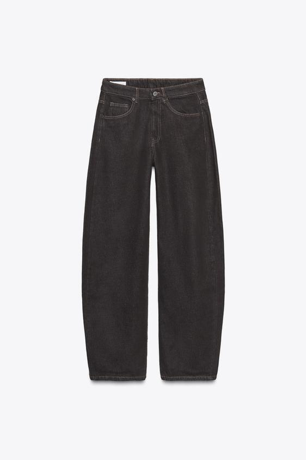 ZARA ДЖИНСЫ TRF CURVE С ВЫСОКОЙ ПОСАДКОЙ, ШОКОЛАДНЫЙ